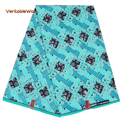 African Nigerian Batik Wax Print Fabric - High Quality Polyester Ankara Sewing Cloth A-7
