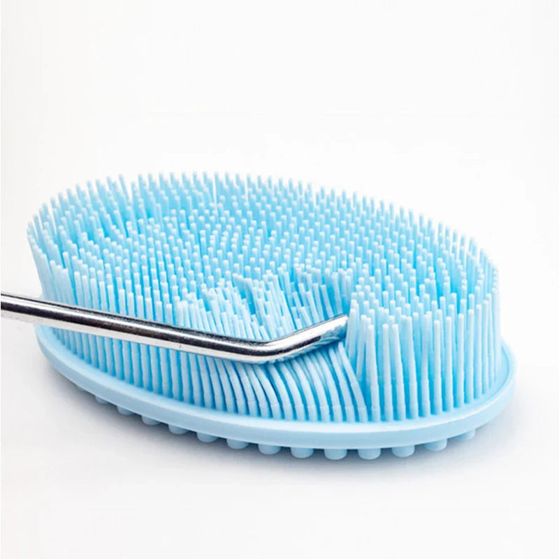 Exfoliating Silicone Bristle Sponge – Dead Skin Scrubber & Scalp Massager Bath Brush