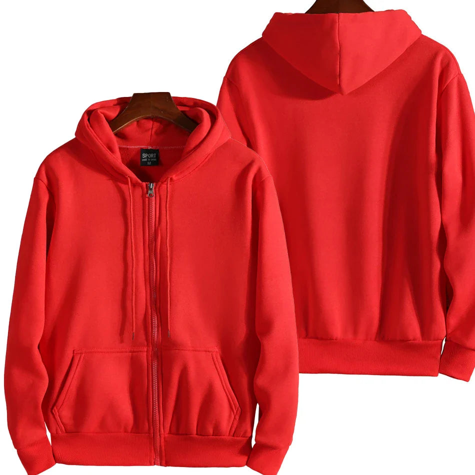 Fashion Zipper Hoodies for Women & Men - Long Sleeve Casual Sweatshirt for Autumn & Winter Sportswear