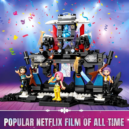 MOC K-Style Fantasy Squad Building Blocks Set – DIY Action Figure Model Kit with Display Base for Collectors & Desktop Decor