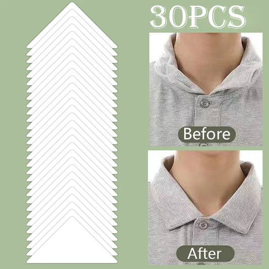 20/30PCS Self-Adhesive Collar Styling Tape – Shirt Neck Protector Pads, Collar Support & Shirt Collar Pads