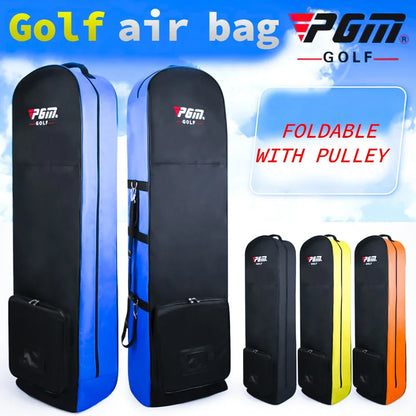 PGM Golf Aviation Bag – Large Capacity Foldable Golf Bag with Silent Wheels for Airplane Travel, HKB002