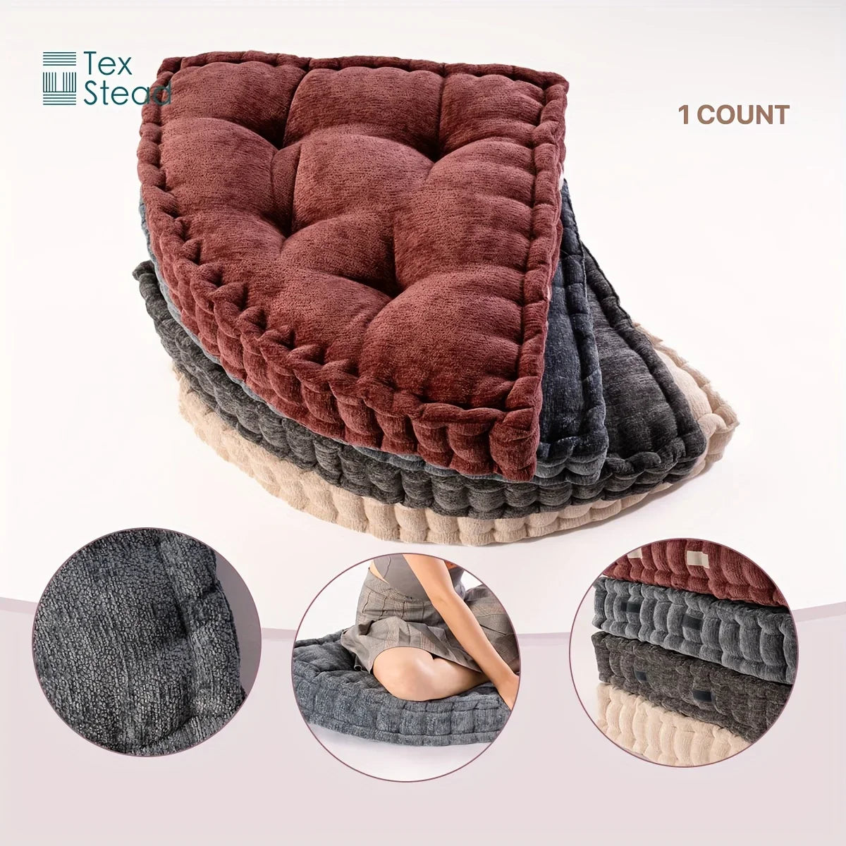 1-Count Triangular Reading Cushion – Comfortable Pillow for Chair, Floor, Sofa & Outdoor Use