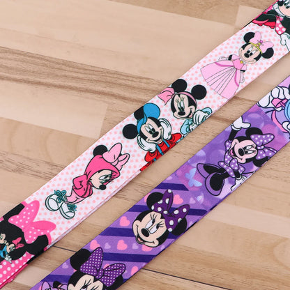 Mickey Minnie Strap Lanyard for Keys – Keychain Badge Holder, ID Card, Credit Card, Mobile Phone Charm Accessories