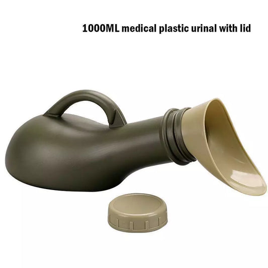 1000ml Portable Plastic Urinal Bottle with Cap - Mobile Toilet Aid for Travel, Camping, and Car Use
