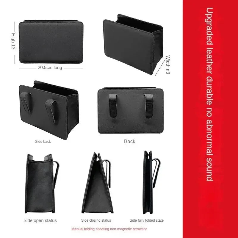 Car Trash Can & Storage Bag — Foldable Hanging Seat Back Organizer for Car Door & Interior Storage