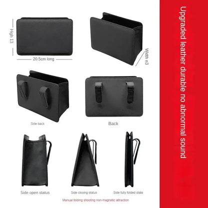 Car Trash Can & Storage Bag — Foldable Hanging Seat Back Organizer for Car Door & Interior Storage