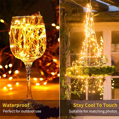 Solar LED Fairy String Lights – 7m/12m/22m/32m Outdoor Waterproof Garland with 8 Modes – Party, Wedding, Christmas Decoration Lamp