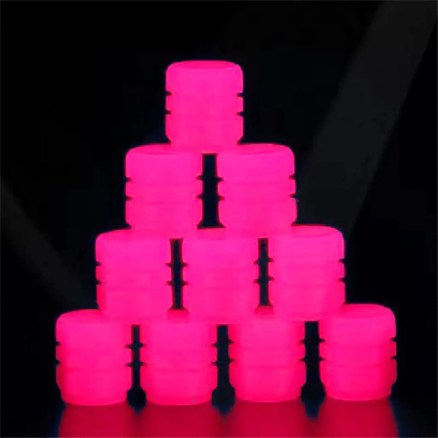 Luminous Valve Caps – Fluorescent Night Glow Tire Caps for Car, Motorcycle & Bicycle (4PCS)