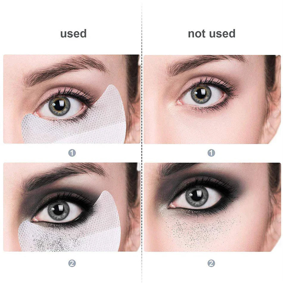 10/20/50/100Pcs Eyeshadow Shields - Disposable Under Eye Patches, Lint-Free Makeup Stickers & Applicators