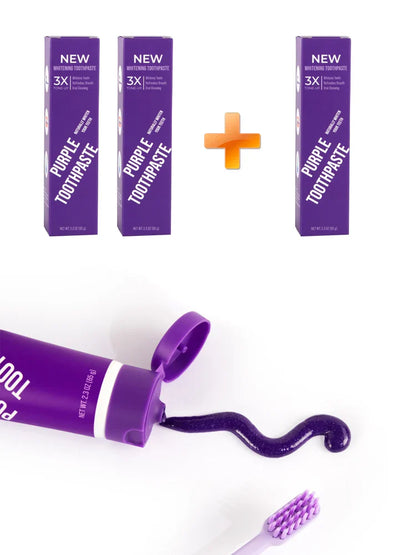 Purple Tooth Whitening Toothpaste – Teeth Stain Remover, Oral Gum Care & Fresh Breath
