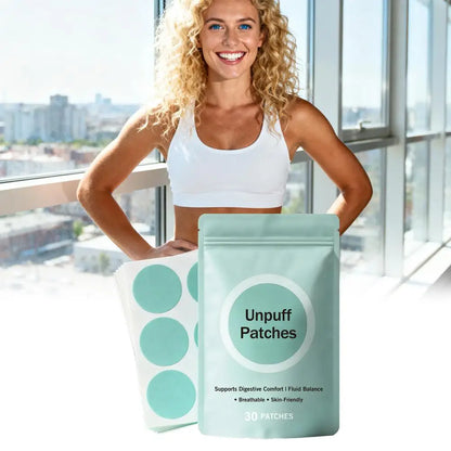 30 Patch Unpuff Digestive Support Patches – Appetite Control & Fluid Balance Breathable Wellness Patches