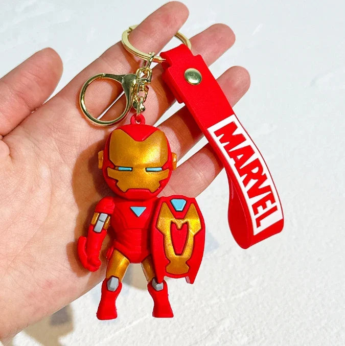 MINISO Marvel Avengers Keychain – Iron Man, Thanos, Loki & Captain America Doll Pendant for Bags & Fans Gift