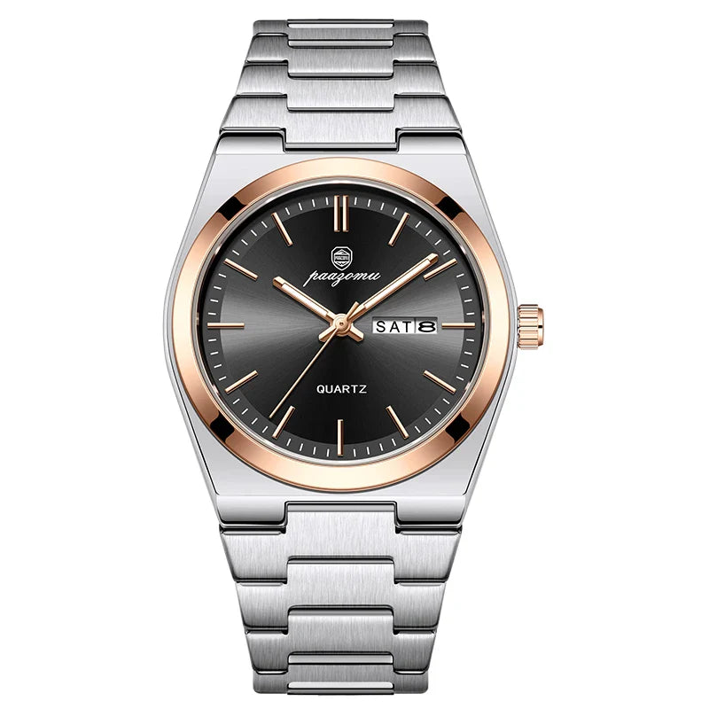 PAAZOMU Ultra Thin Minimalist Quartz Watch – Waterproof Luminous Wristwatch for Men & Women, Comfortable Everyday Style
