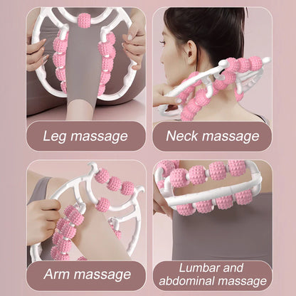 Portable Round Massager Roller – Waist, Abdominal & Leg Clip Tool for Cellulite, Stovepipe & Meridian Massage