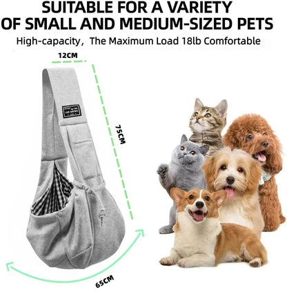 Cotton Comfortable Dog Bag – Pet Crossbody Shoulder Sling for Outdoor Travel, Portable Cat & Puppy Carrying Supplies
