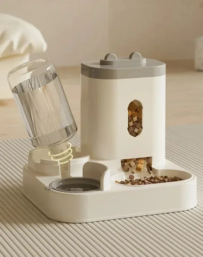 Automatic Pet Feeder with Water Fountain – Large Capacity Dog & Cat Food Bowl