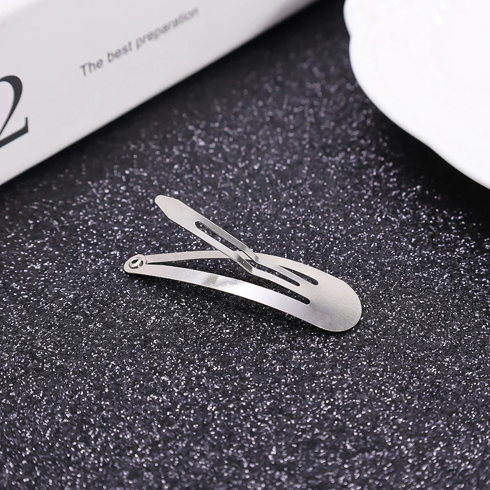 2/20PCS Silver Metal BB Hair Clips – Y2K Punk Drop-Shaped Hairpins for Girls DIY Hair Accessories & Jewelry Making