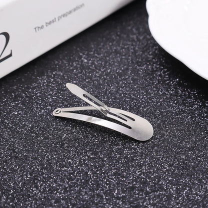 2/20PCS Silver Metal BB Hair Clips – Y2K Punk Drop-Shaped Hairpins for Girls DIY Hair Accessories & Jewelry Making