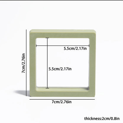 Black 3D Floating Display Case – Free-Standing Jewelry Storage for Rings, Earrings, Necklaces