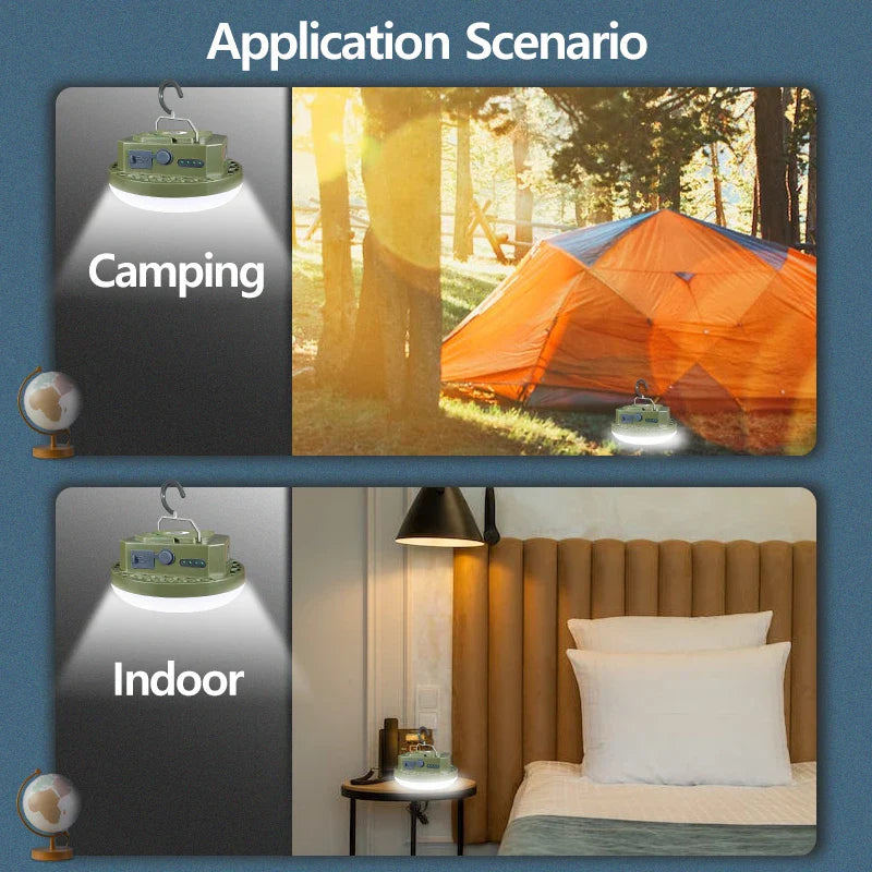 MOSLIGHTING 9900mAh Rechargeable Camping Lantern — Powerful LED Flashlight with Magnet, Portable Tent & Work Light