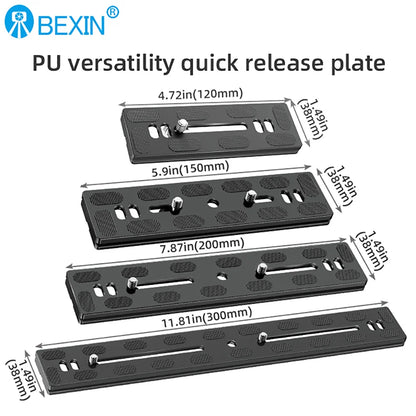 BEXIN Universal Aluminum Alloy Quick Release Plate – 1/4" Screw Tripod Mount Adapter for Arca Swiss & Benro Ball Head Cameras