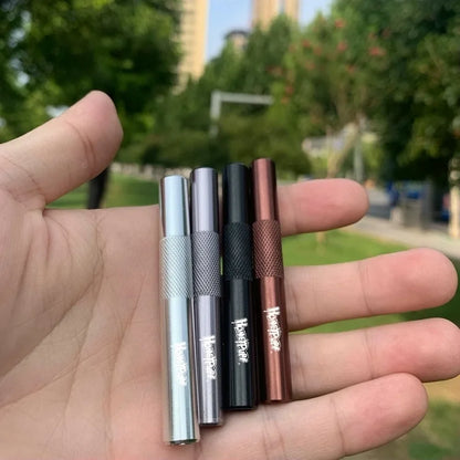 Metal Straw & Smoking Pipe — Portable Aluminium Alloy Tube Gadget for Men, Cigarette Accessory