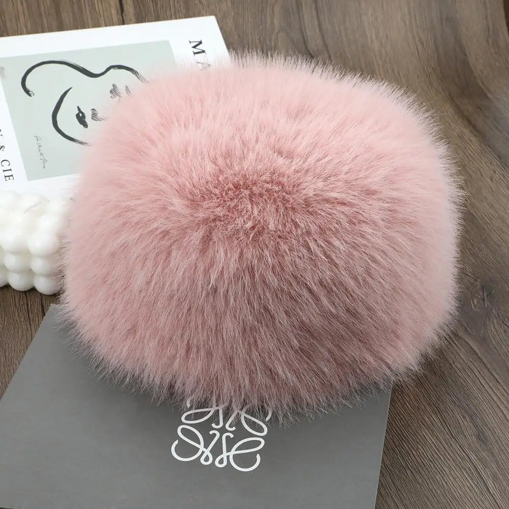 Women’s Winter Fluffy Fur Hat – Thick Warm Faux Fur Ski Cap, Russian Mink Fisherman Style, Windproof