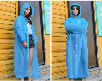 Waterproof Adult Raincoat – Lightweight, Portable, Reusable Poncho for Travel, Outdoor & Fashion Rainwear