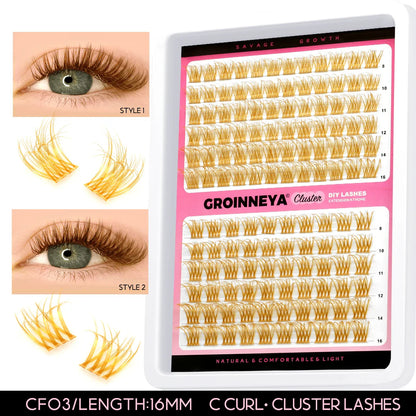 Lash Clusters Extension Kit – Fake Eyelashes Set with Lash Bond, Seal, and Applicator Tool for Makeup