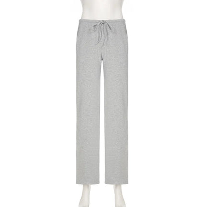 Apprabant Women’s Casual Fashion Set – Drawstring High-Waist Trousers with Plush Loose Pants and Lace-Up Flared Sleeve V-Neck Top