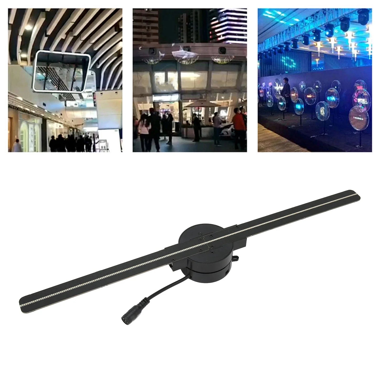 3D Hologram Fan 16.5" WiFi Projector with 224 LED Lights for Store Advertising