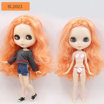 ICY DBS Blyth Doll – 1/6 BJD Customized Nude Joint Body, White Skin Glossy & Matte Face, 30cm Girl Toy Gift