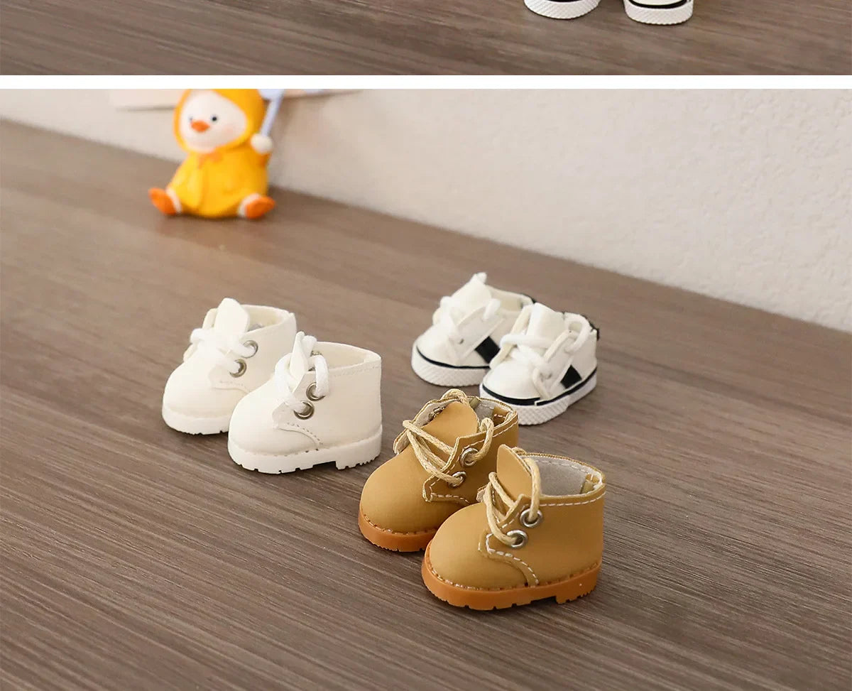 Labubu Doll Shoes for 15/17cm Cotton Dolls — Casual Sports Canvas & Martin Boots, Accessories for Labubu Outfits