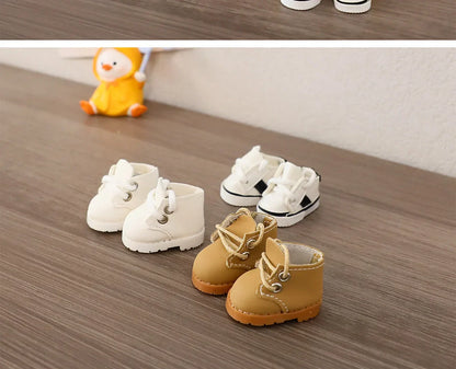 Labubu Doll Shoes for 15/17cm Cotton Dolls — Casual Sports Canvas & Martin Boots, Accessories for Labubu Outfits