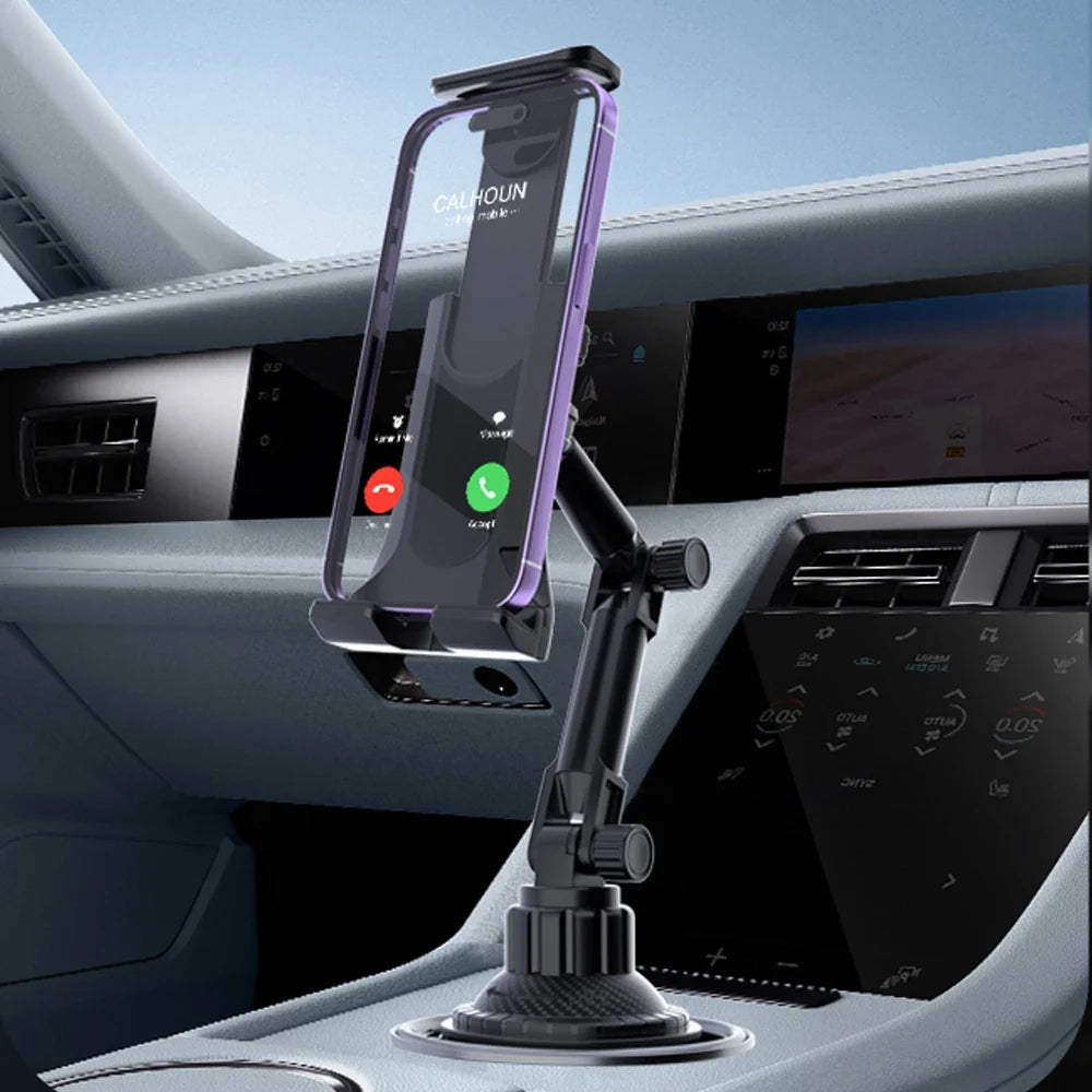 Universal Car Cup Holder Tablet Stand - Phone & iPad Mount for Smartphones and Devices Up to 11 Inch