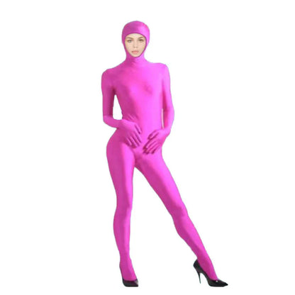 24PCS Zentai Invisible Jumpsuits – Skin-Tight Spandex Bodysuit Cosplay Costume for Halloween, Carnival & Stretch Full-Body Wear