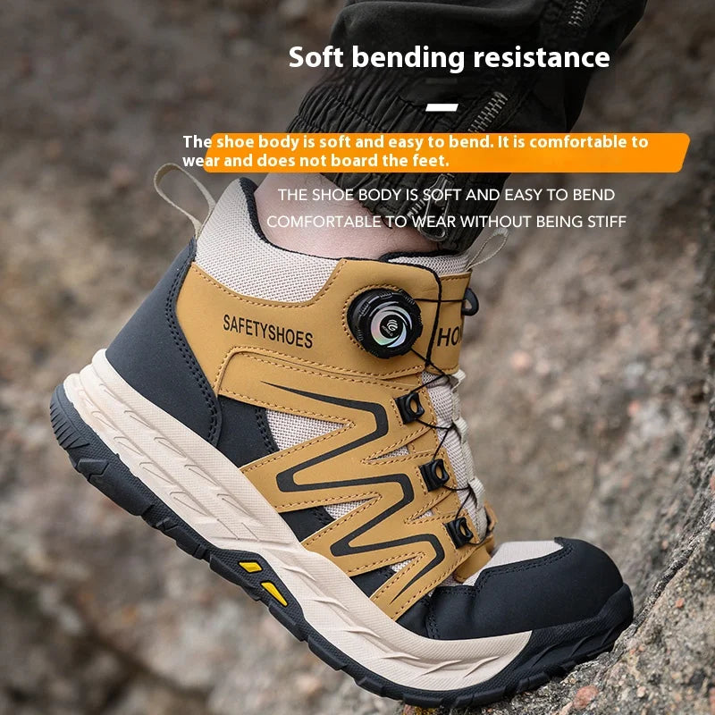 Men’s Safety Work Boots – Indestructible Steel Toe Sneakers, Anti-Smash & Anti-Puncture Tactical Shoes