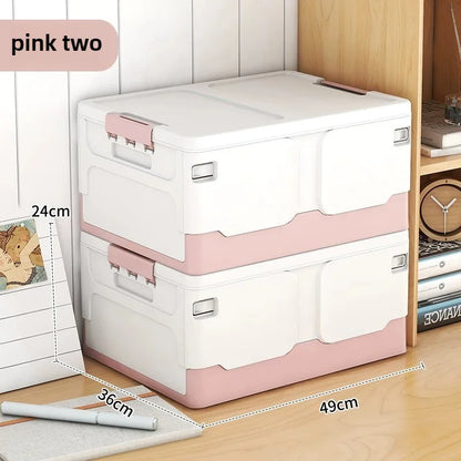 Extra Large Foldable Storage Box with Lid — Book, Snack, Toy, and Classroom Organizer for Home & Living Room