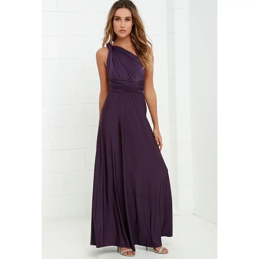 Women’s Summer Sexy V-Neck Maxi Dress – Multi-Wear Strappy Long Party Dress