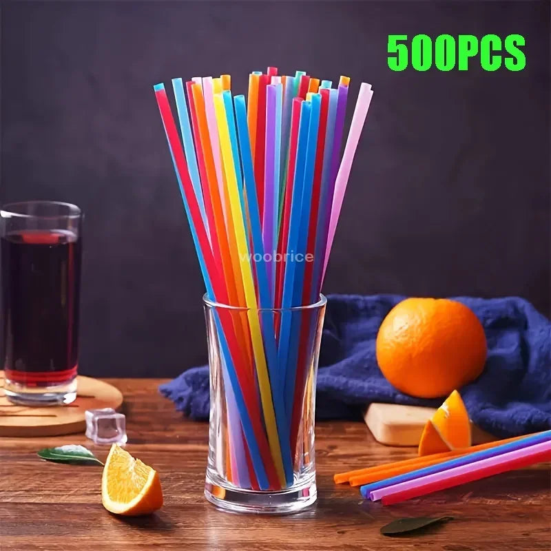 Multicolor Plastic Drinking Straws – Reusable Cola & Cocktail Straws for Bar, Party, Wedding, and Kitchen Use, Wholesale Pajitas