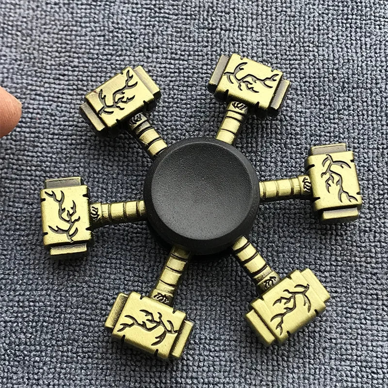 Bronze Metal Alloy Fidget Spinner R188 – Silent Hand Gyro Stress Relief Toy for Kids & Adults