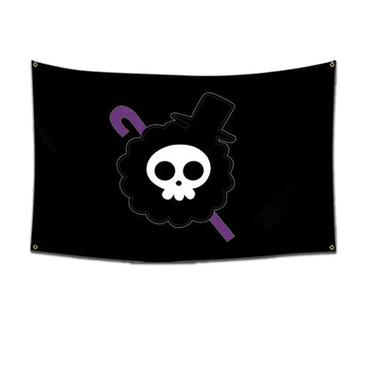 One Piece Pirate Skull Flag – Luffy Straw Hat Pirates Wall Decor & Banner for Kids' Bedroom, Gift