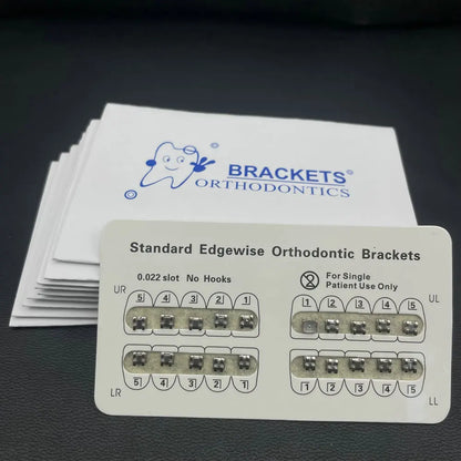 10 Packs Dental Orthodontic Metal Braces – Mini Roth/MBT/Edgewise 022 Slot Brackets for Dentist Treatment