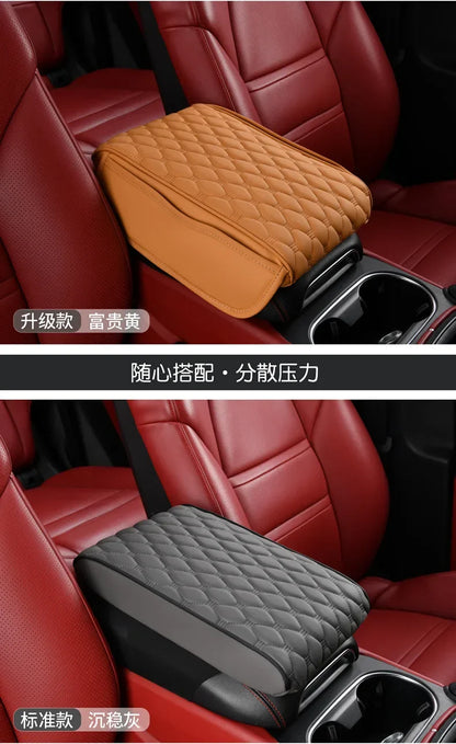 Car Armrest Box Expander Cushion – 5cm Thick Luxury 3D Memory Foam Center Console Protection Pad
