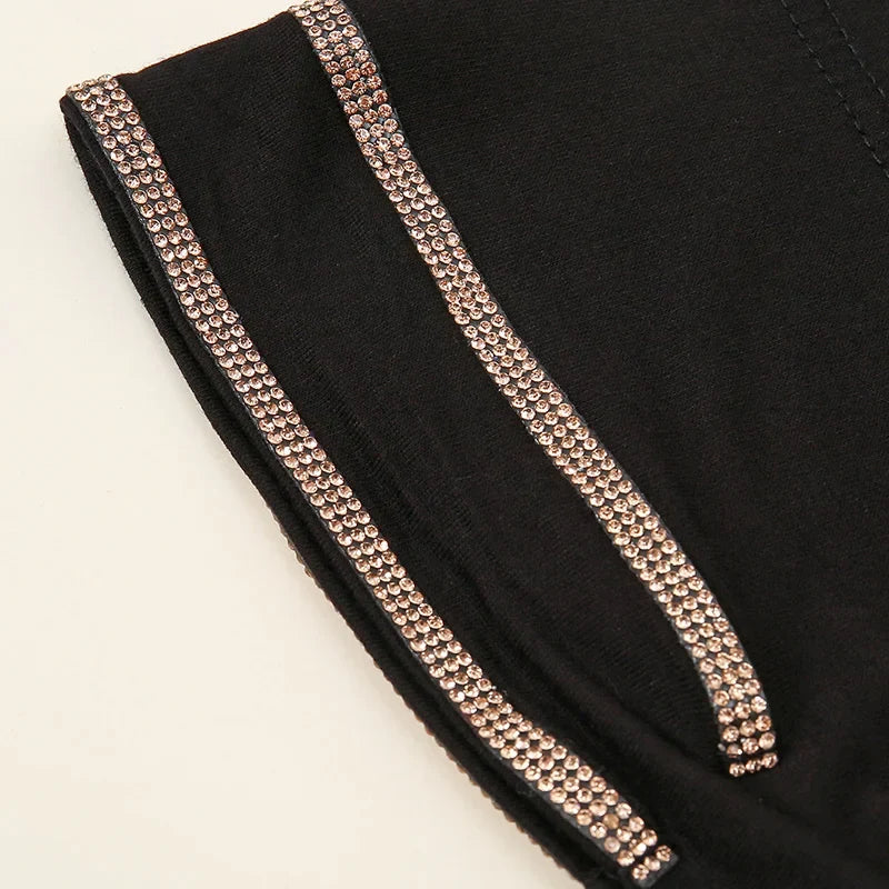 Women’s Modal Rhinestone Hijab Cap - Soft Muslim Turban Underscarf Bonnet for Secure Headwrap Styling