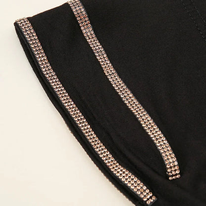 Women’s Modal Rhinestone Hijab Cap - Soft Muslim Turban Underscarf Bonnet for Secure Headwrap Styling