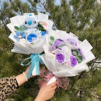 Disney Stitch Plush Bouquet – Super Soft Stuffed Doll Gift for Christmas, Birthday, Valentine & Graduation