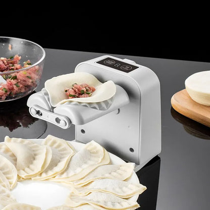Automatic Electric Dumpling Machine - Home Kitchen Dumpling Maker with Rapid Prototyping Mold, Spoon, and Brush