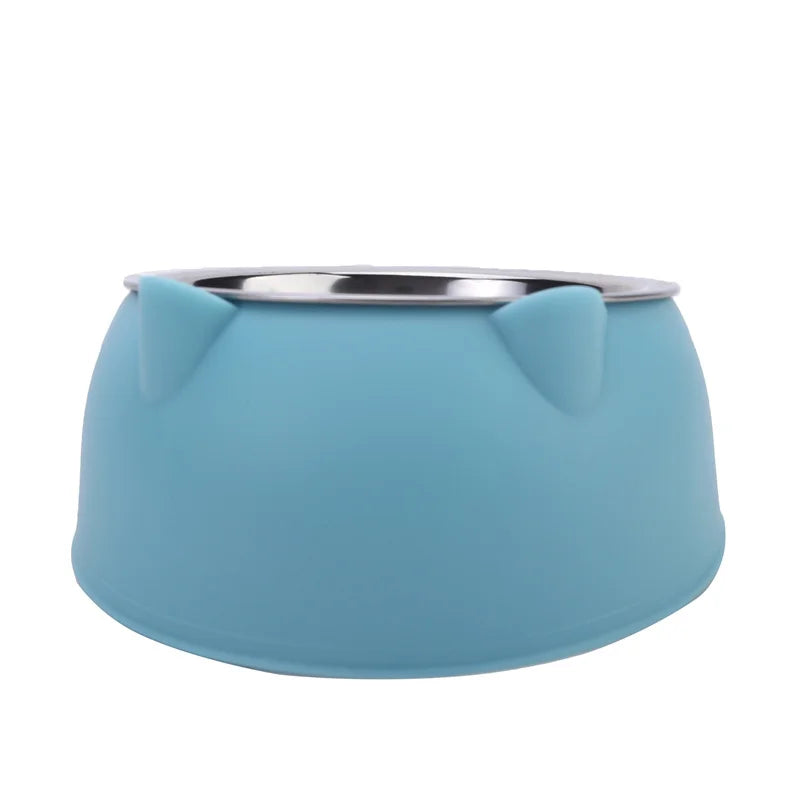 Inclined Cat & Dog Feeding Bowl – Stainless Steel Pet Food and Water Feeder